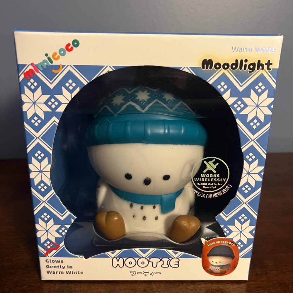Mimco Hootie Moodlight - Teal and White